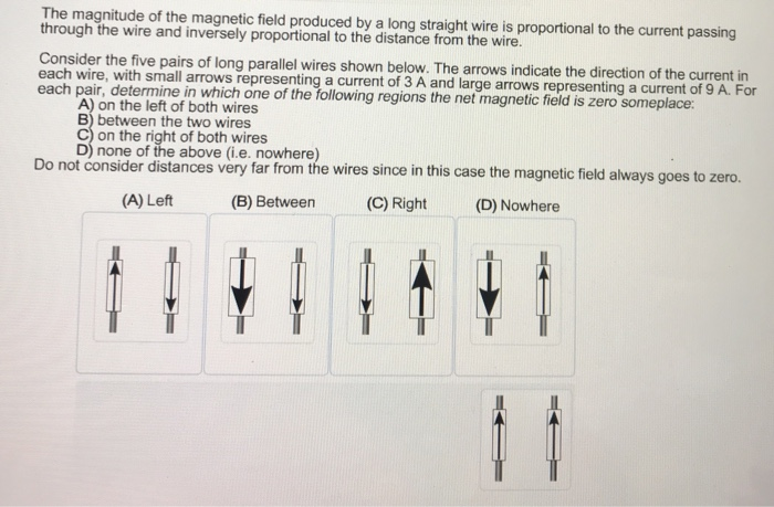 Solved The magnitude of the magnetic field produced by a | Chegg.com