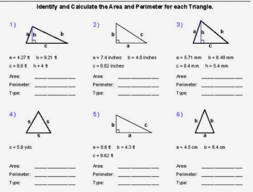 Solved Identify And Calculate The Area And Perimeter For Chegg Com