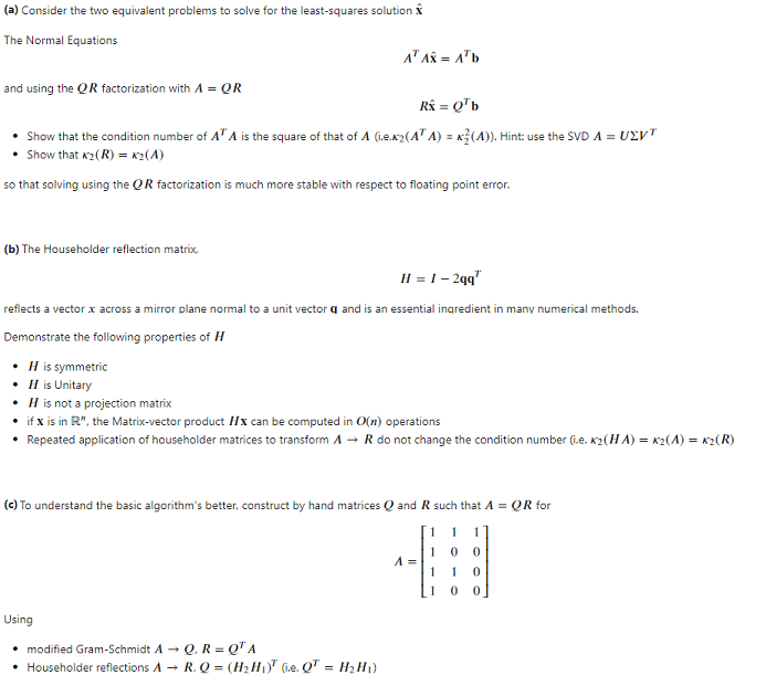 A Consider The Two Equivalent Problems To Solve Chegg Com