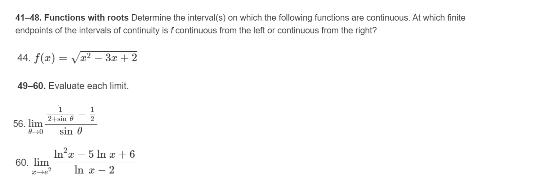Solved 3940. Intervals Of Continuity Complete The Following 