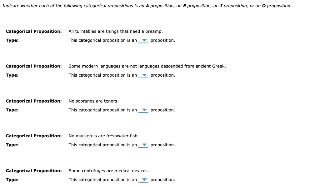 Solved The Four Types Of Standard-form Categorical | Chegg.com