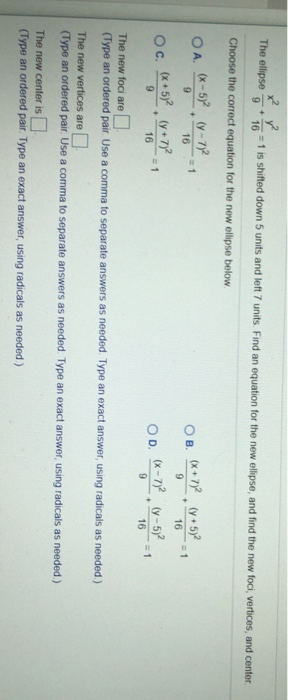 Solved Information about the foci and asymptotes of a | Chegg.com