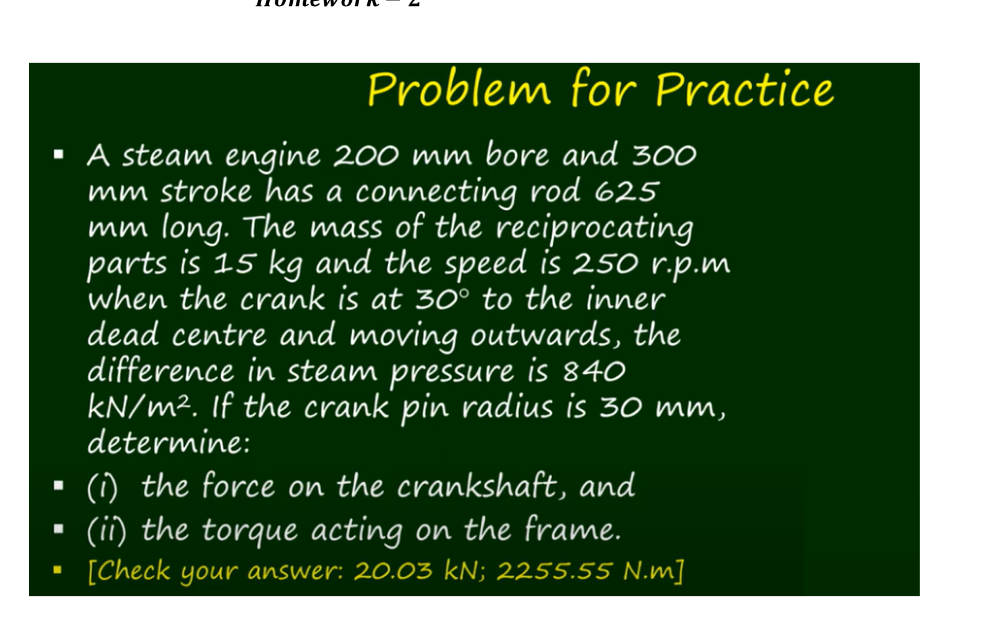 Solved MECHANICAL ENGINEERING DYNAMICS OF MACHINERY HOMEWORK | Chegg.com