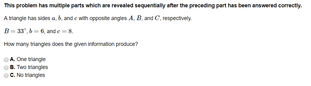 Solved This problem has multiple parts which are revealed | Chegg.com