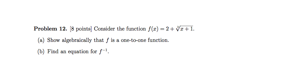 Solved Problem 12. [8 points] Consider the function f(x) = | Chegg.com
