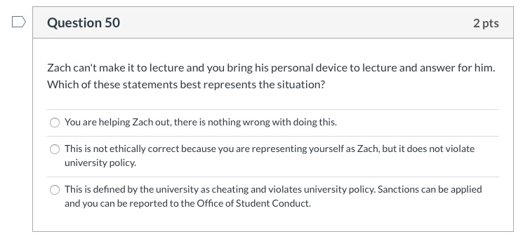 Solved Question 48 2 pts According to the Code of Ethics, | Chegg.com