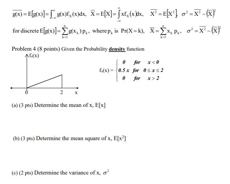 Solved G X E G X Lg X Fx X Dx X E X Xfx X Dx X Chegg Com