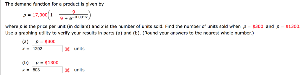 Solved The demand function for a product is given by p = | Chegg.com