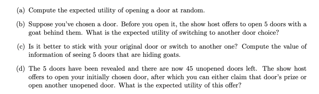 Solved This Is A Variation Of The Famous Monty Hall Problem. | Chegg.com