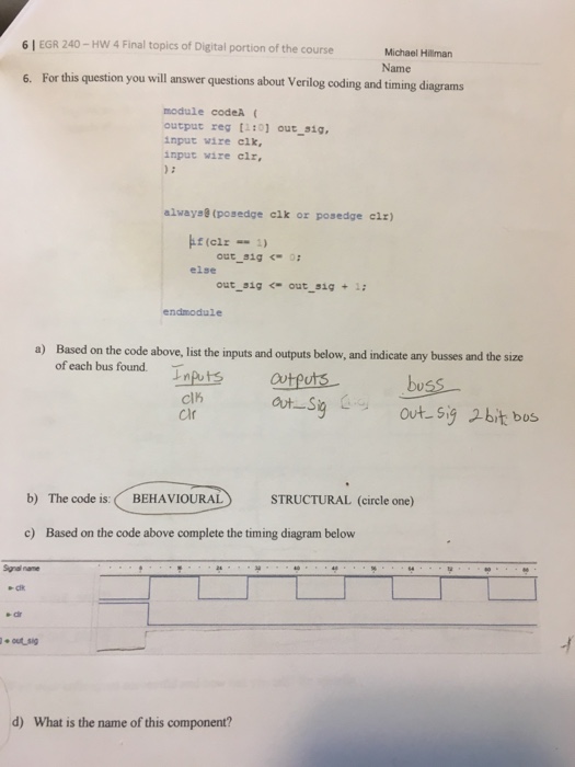 Solved For this question you will answer questions about | Chegg.com