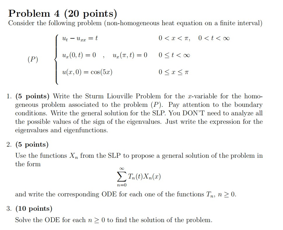 Solved Problem 4 Points Consider The Following Probl Chegg Com