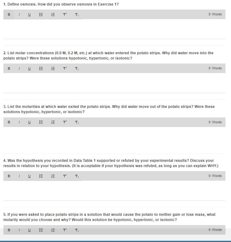 Solved Exercise 1 Plant Cells And Osmosis In This Exercise, | Chegg.com