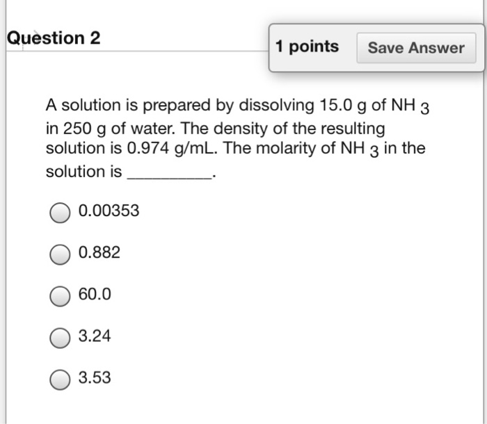 Solved uestion 1 1 points Save Answer Colligative properties | Chegg.com