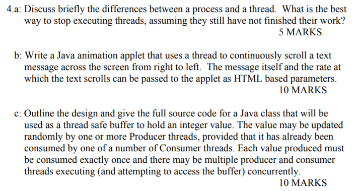 Solved 4.a: Discuss briefly the differences between a | Chegg.com
