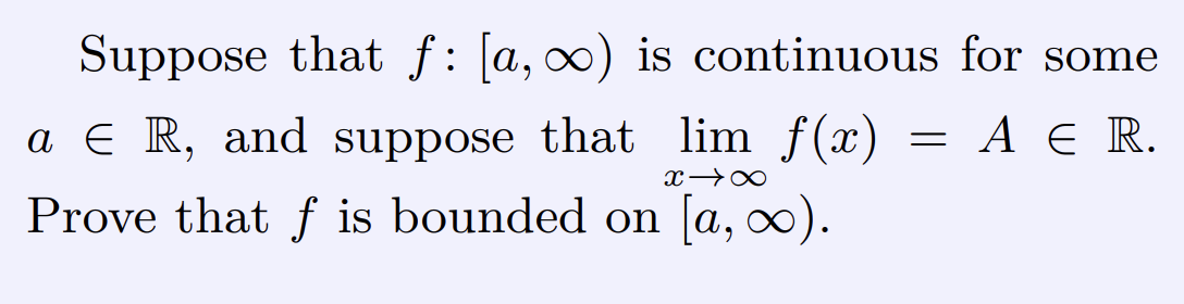 Solved Suppose that f:[a,∞) is continuous for someainR, and | Chegg.com