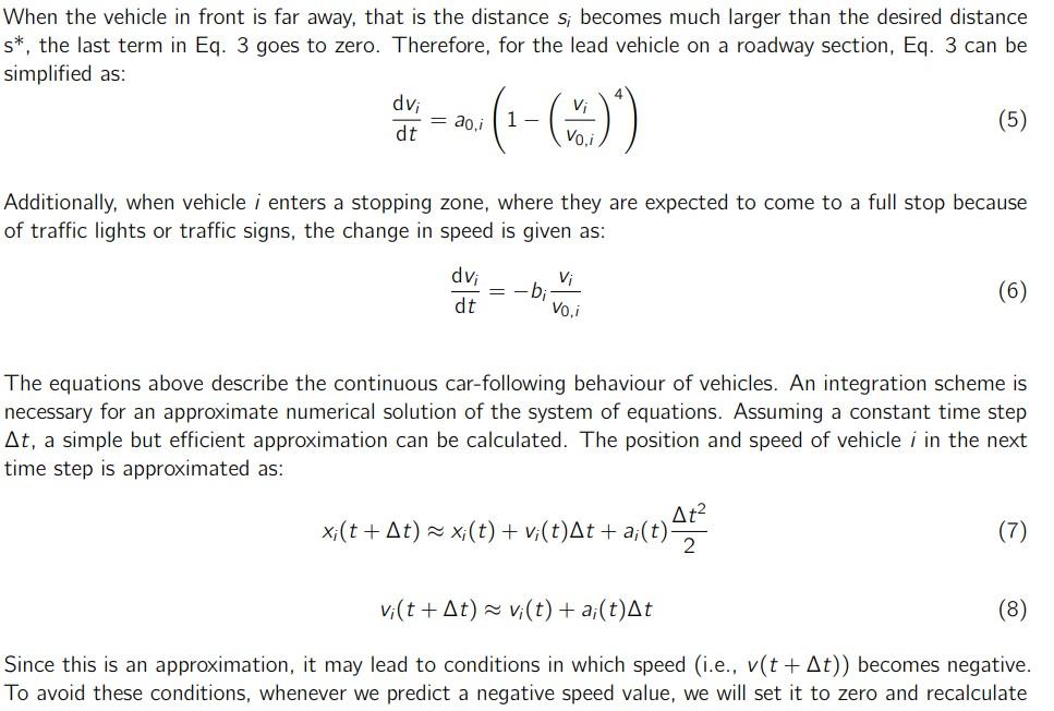 Solved The Problem Figure 1: Sketch Of A Car-following Model | Chegg.com