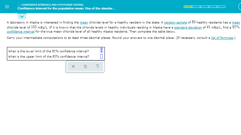 Solved O CONFIDENCE INTERVALS AND HYPOTHESIS TESTING | Chegg.com