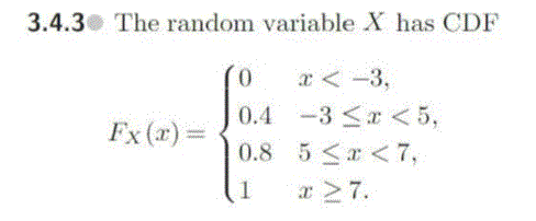 Solved 3 6 3 Given The Random Variable X In Problem 3 4 3 Chegg Com