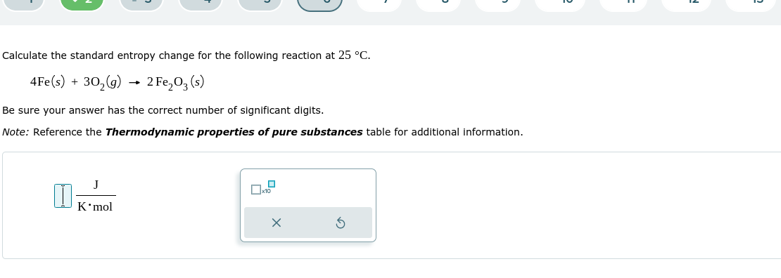 Solved Calculate the standard entropy change for the | Chegg.com