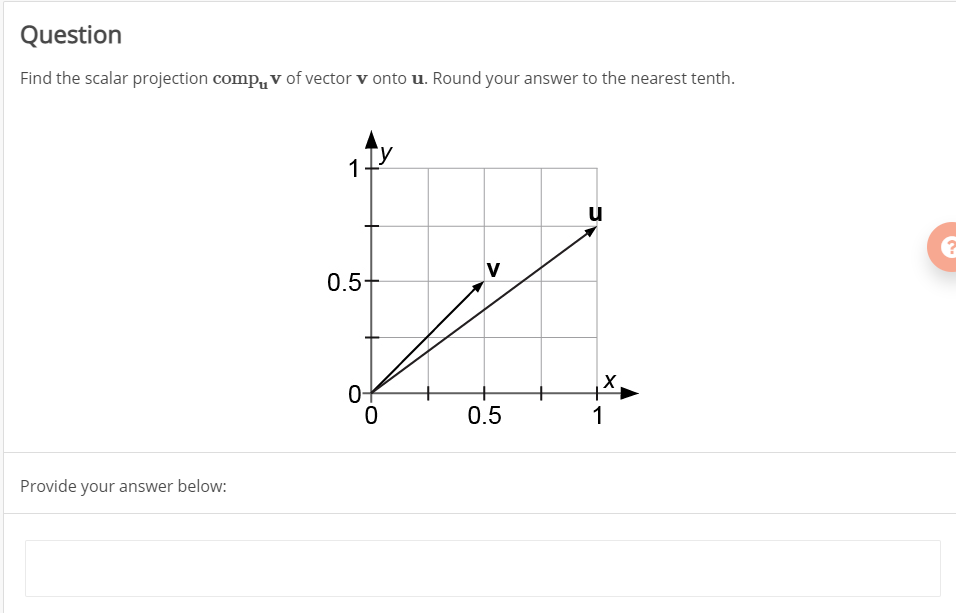 Solved Question Find the scalar projection compy v of vector | Chegg.com