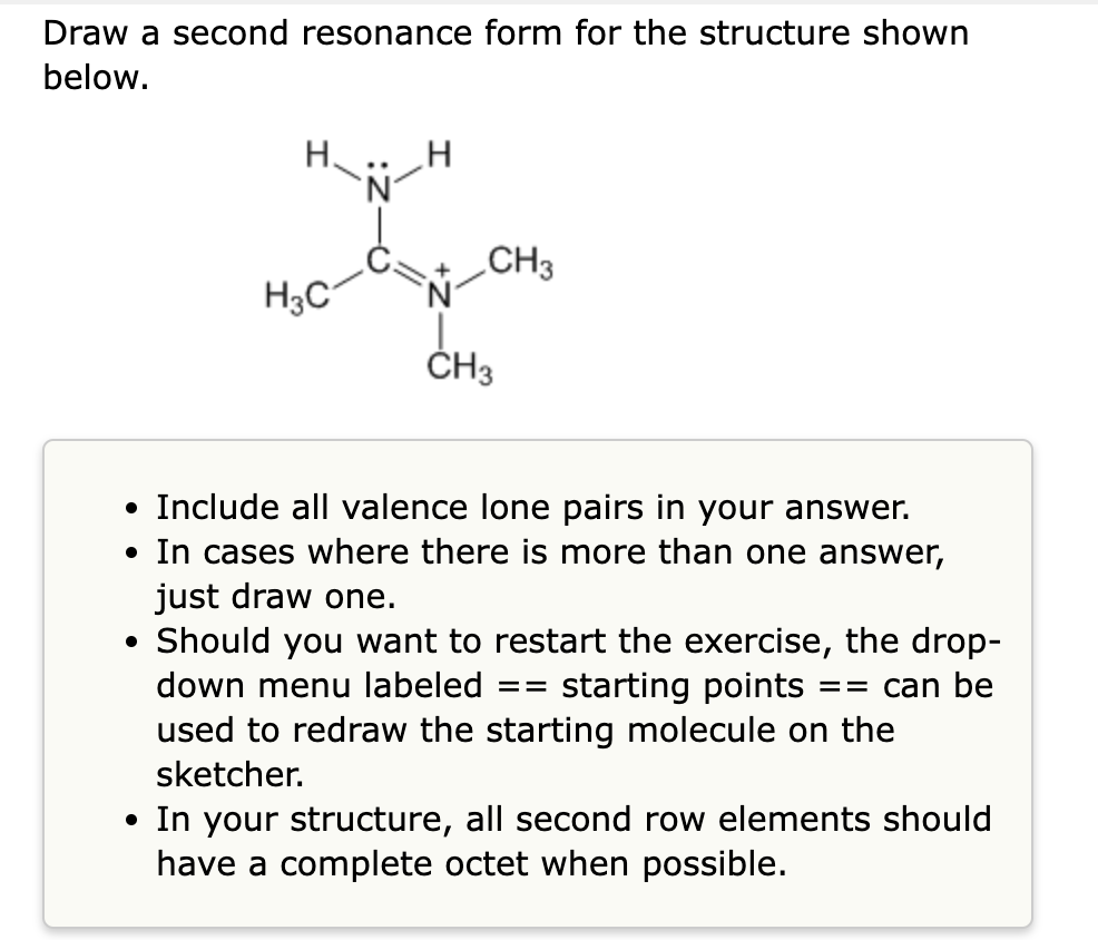 Draw a second resonance form for the structure | Chegg.com