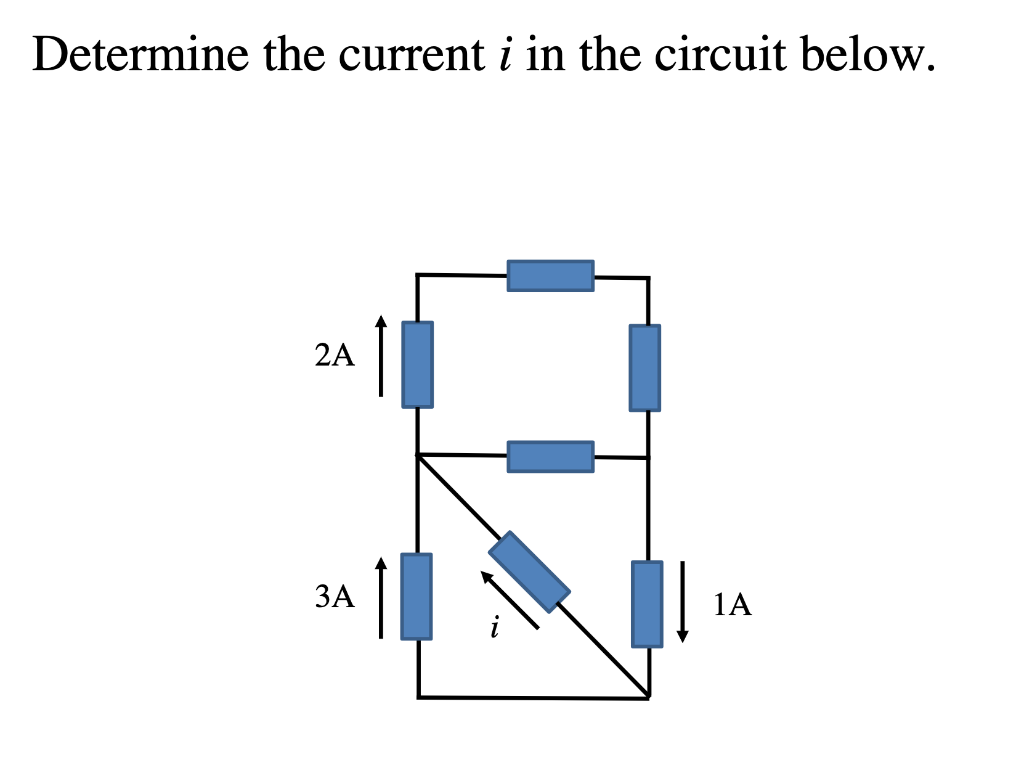 Solved Determine the current i in the circuit below. 2A ЗА | Chegg.com