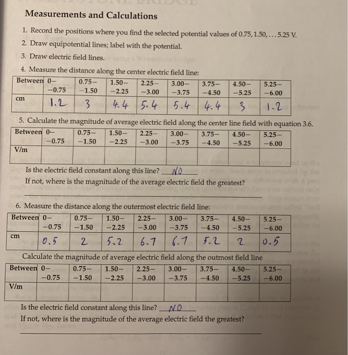 Solved Measurements and Calculations 1. Record the positions | Chegg.com
