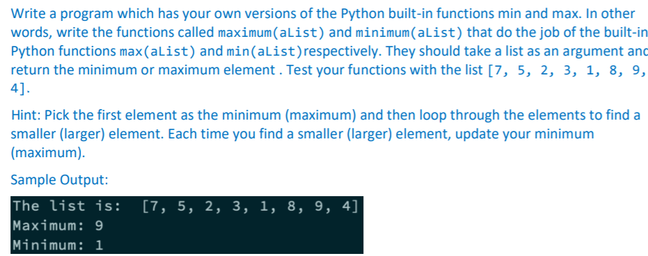Solved Write a program which has your own versions of the | Chegg.com