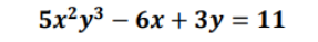 \( 5 x^{2} y^{3}-6 x+3 y=11 \)