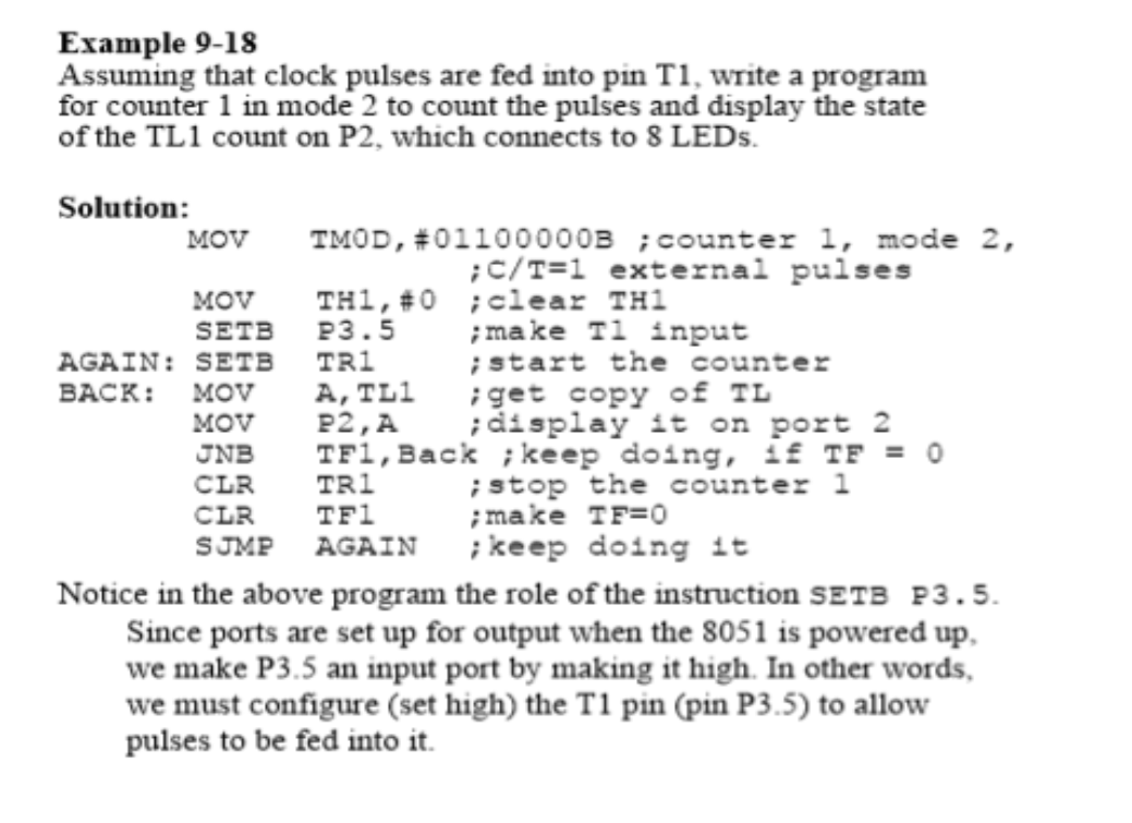 1 Write A Original 8051 Assembly Language Program Chegg 