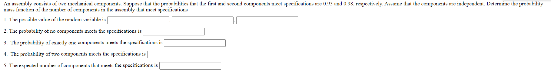 Solved An Assembly Consists Of Two Mechanical Components. | Chegg.com