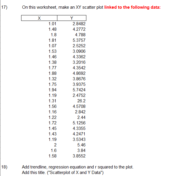 Solved On This Worksheet Make An XY Scatter Plot Linked To Chegg Com   PhpMy3wHI