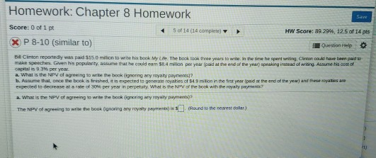 Solved Homework: Chapter 8 Homework Score: 0 ot 1 pt 4 5 of | Chegg.com