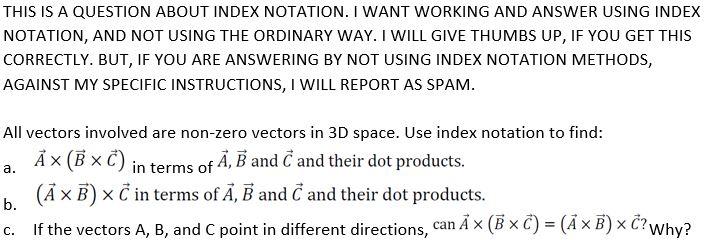 Solved THIS IS A QUESTION ABOUT INDEX NOTATION. I WANT | Chegg.com