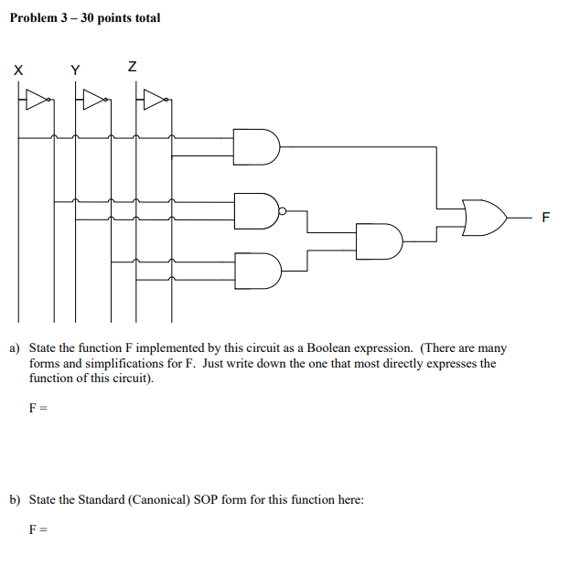 Solved Problem 3-30 points total a) State the function F | Chegg.com