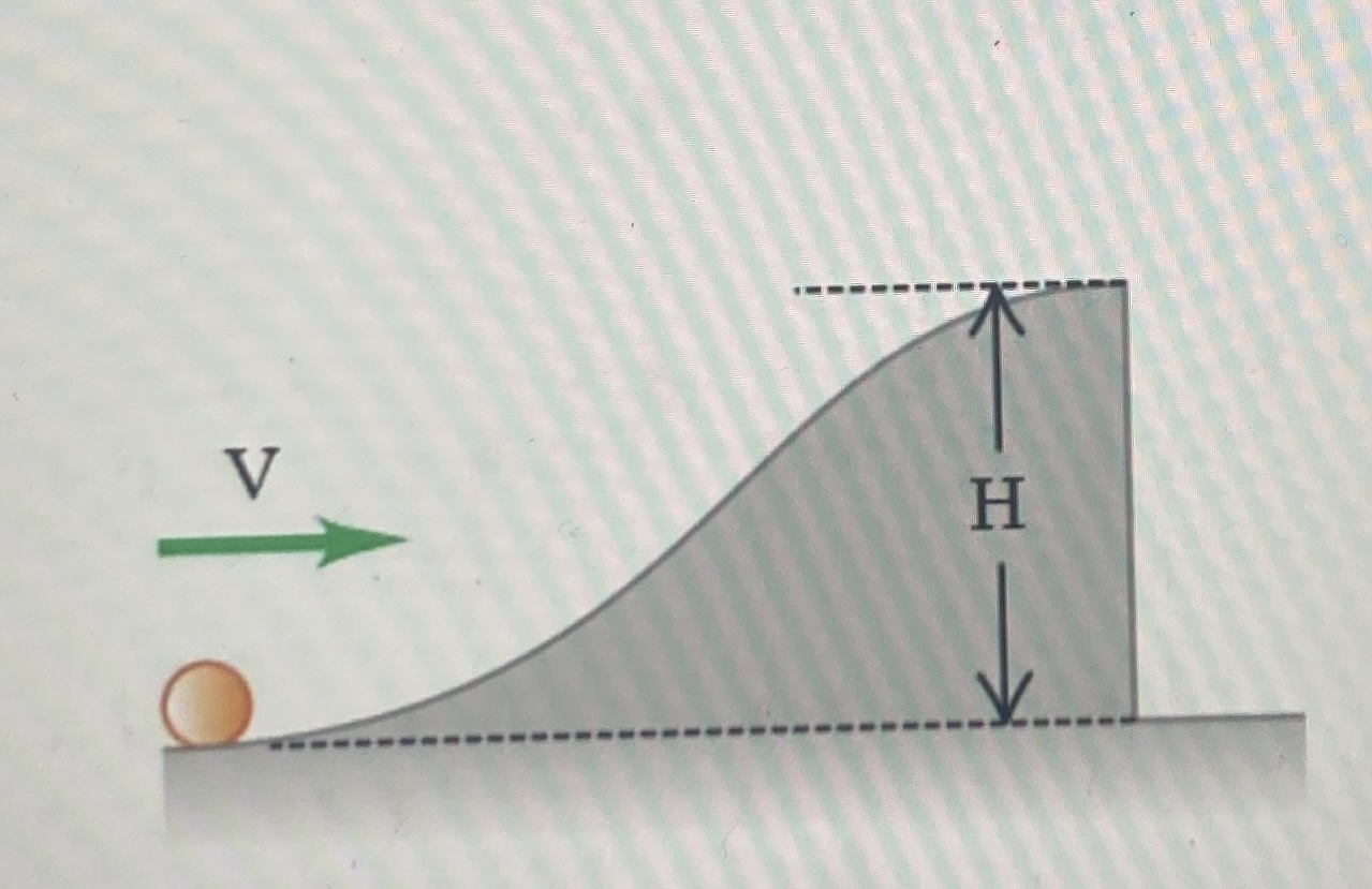 Solved A solid, uniform ball rolls without slipping up a