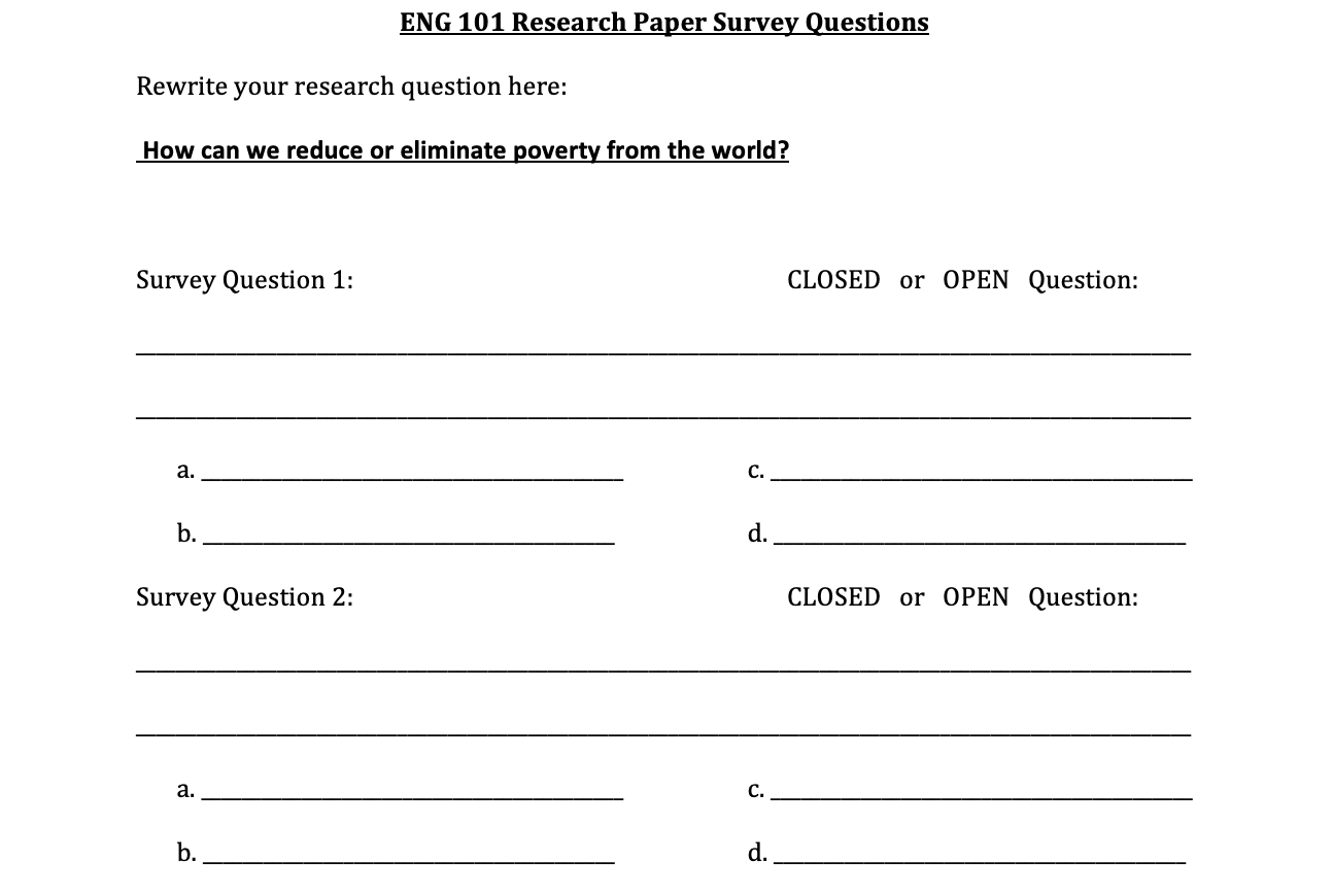 research question for poverty