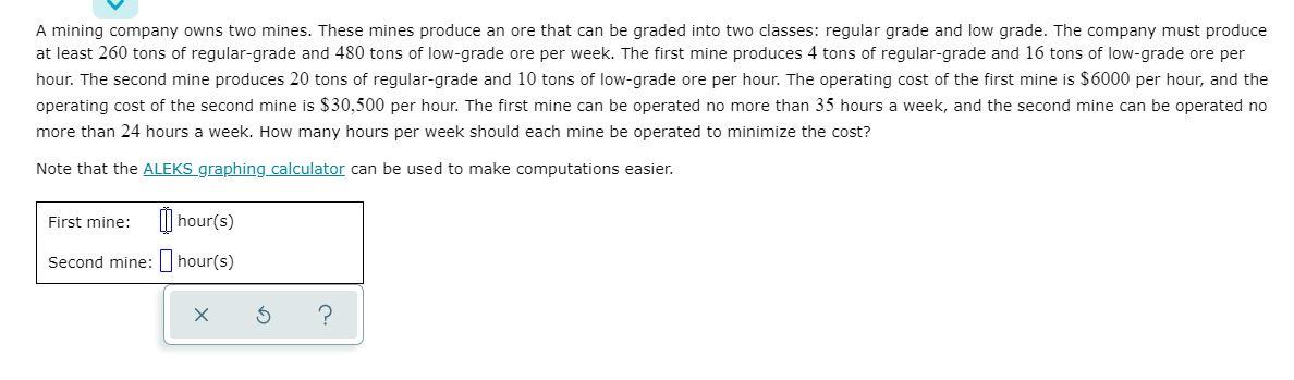 solved-a-mining-company-owns-two-mines-these-mines-produce-chegg