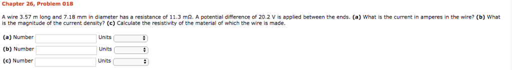 Solved Chapter 26, Problem 018 A wire 3.57 m long and 7.18 | Chegg.com