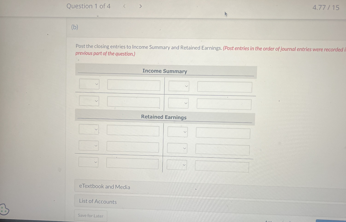 Income Summary Entries