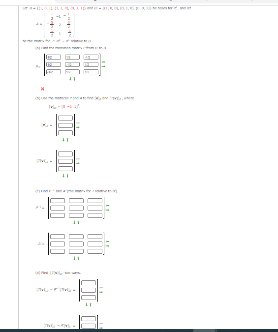 Solved Let B-{(1, 0, 1), (1, 1.0), (0, 1, 1)) And B'- ((1, | Chegg.com