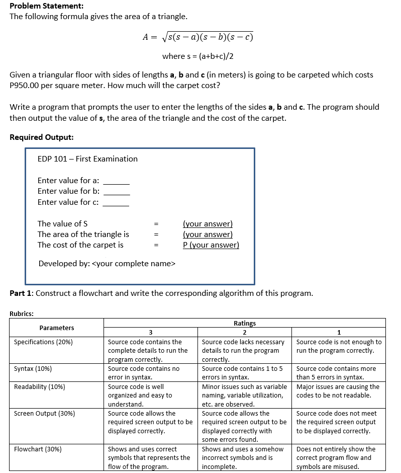 Solved Problem Statement: The following formula gives the | Chegg.com