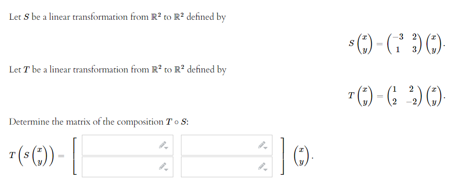 Solved Let S be a linear transformation from R2 to R2 | Chegg.com