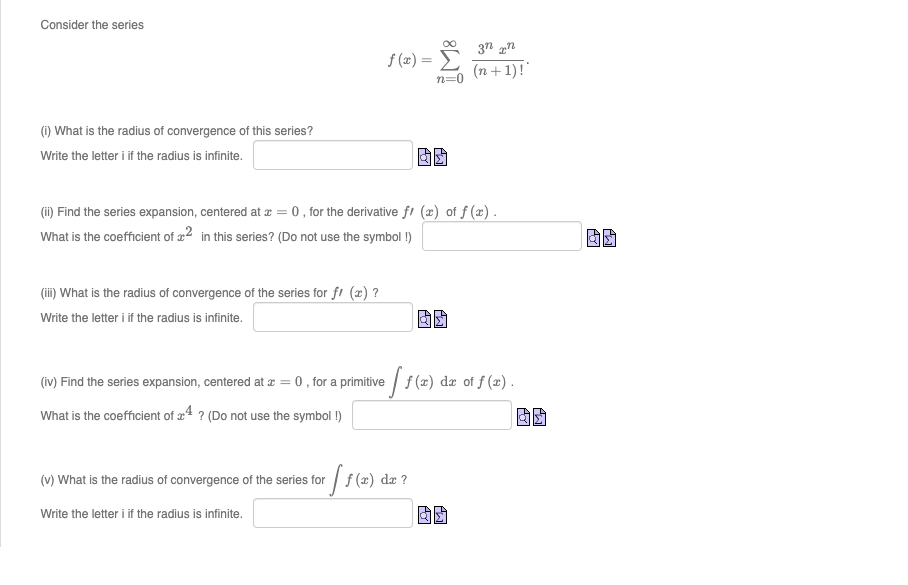Solved Consider the series (i) What is the radius of | Chegg.com