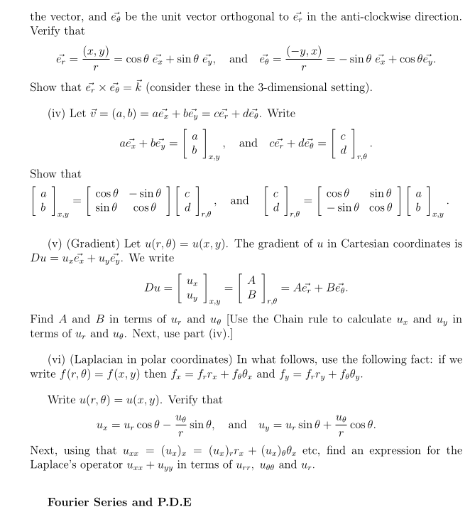 Q2 Polar Coordinates Recall That If X Y Deno Chegg Com