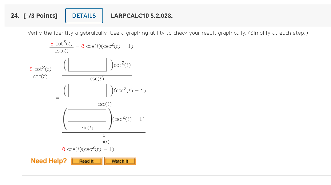 Solved 24. [-13 Points] DETAILS LARPCALC10 5.2.028. Verify | Chegg.com