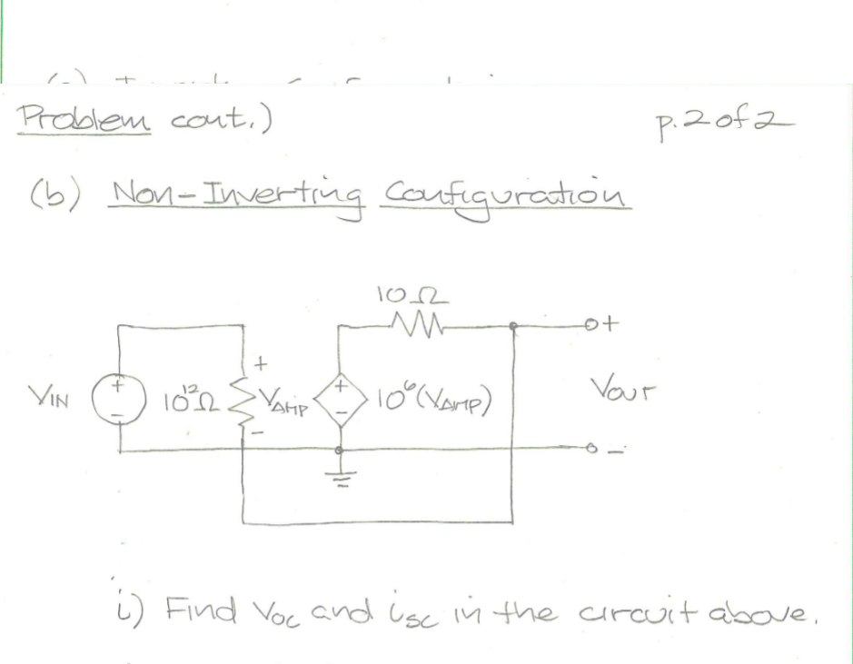Solved Problem cont.) p. 2 of 2 (b) Non-Inverting | Chegg.com