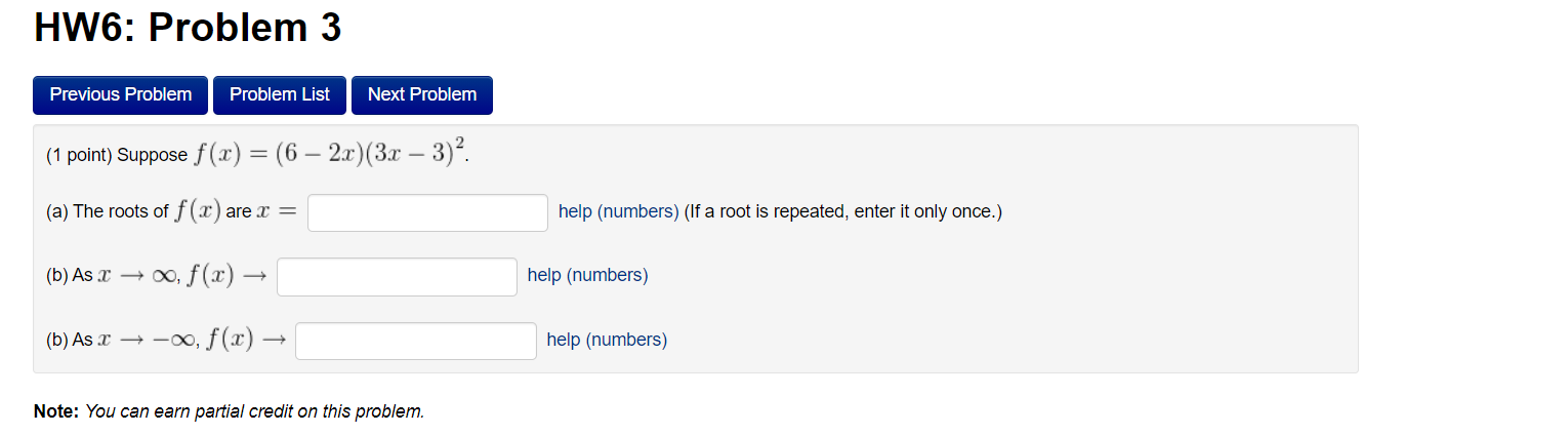 Solved HW6: Problem 3 Previous Problem Problem List Next | Chegg.com