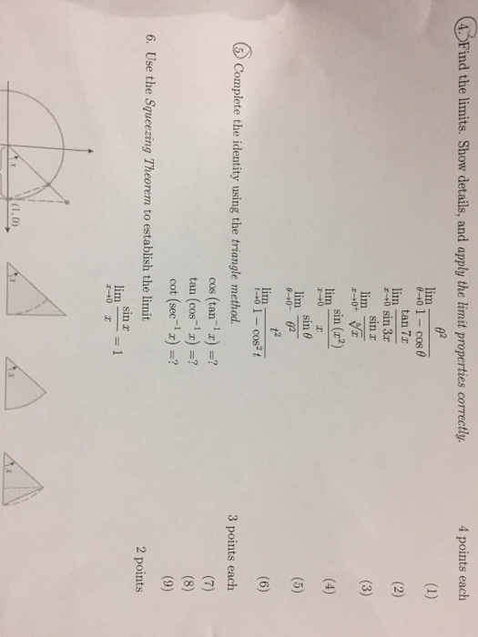 Solved Find the limits. Show details, and apply the limit
