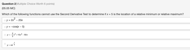 Solved Question 1 Multiple Choice Worth 6 points) (05.02 MC) | Chegg.com